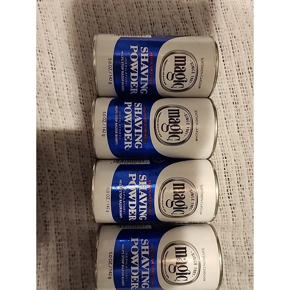 Lot Of 4 Softsheen Carson‎ Magic Regular Strength Shaving Powder 5 oz